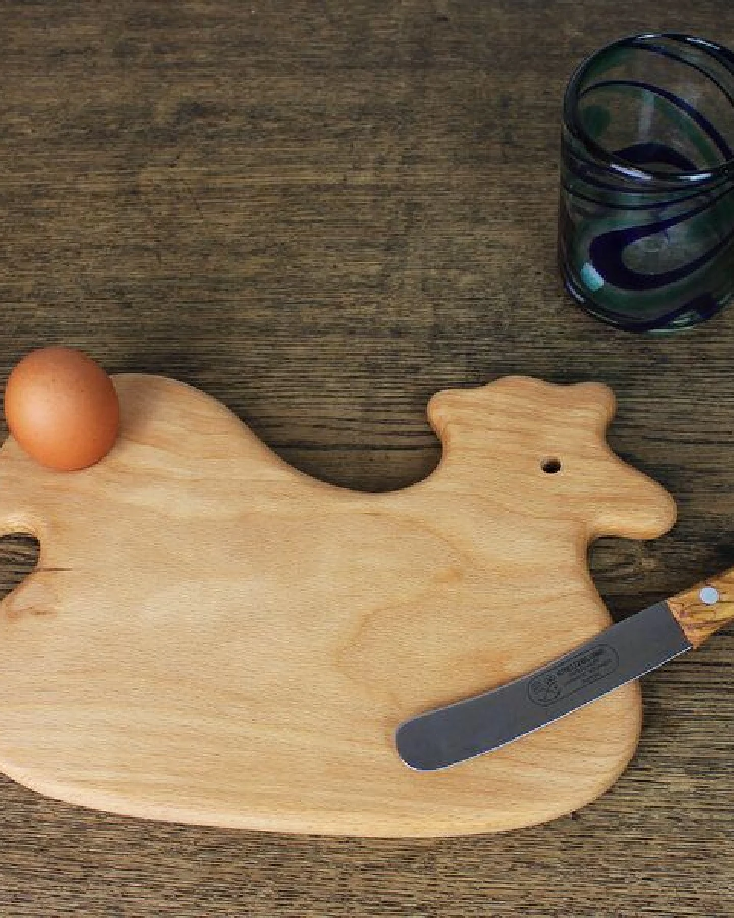 Mitienda Shop Frühstücksbrettchen mit Tiermotiv Igel / Huhn – Ansicht 2