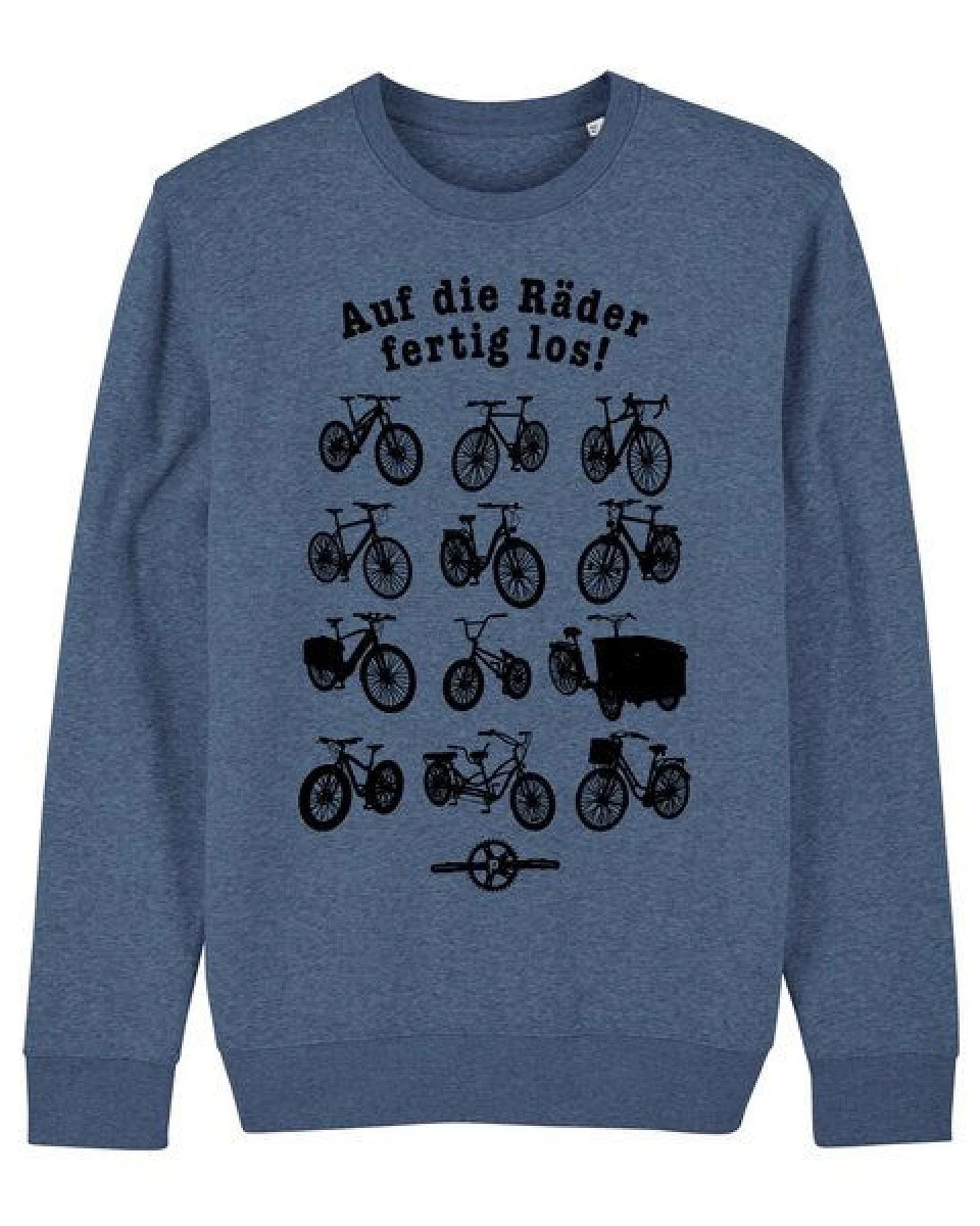 päfjes Auf die Räder fertig los - Fair Wear Unisex Sweater - Dark Heather Blue – Ansicht 3