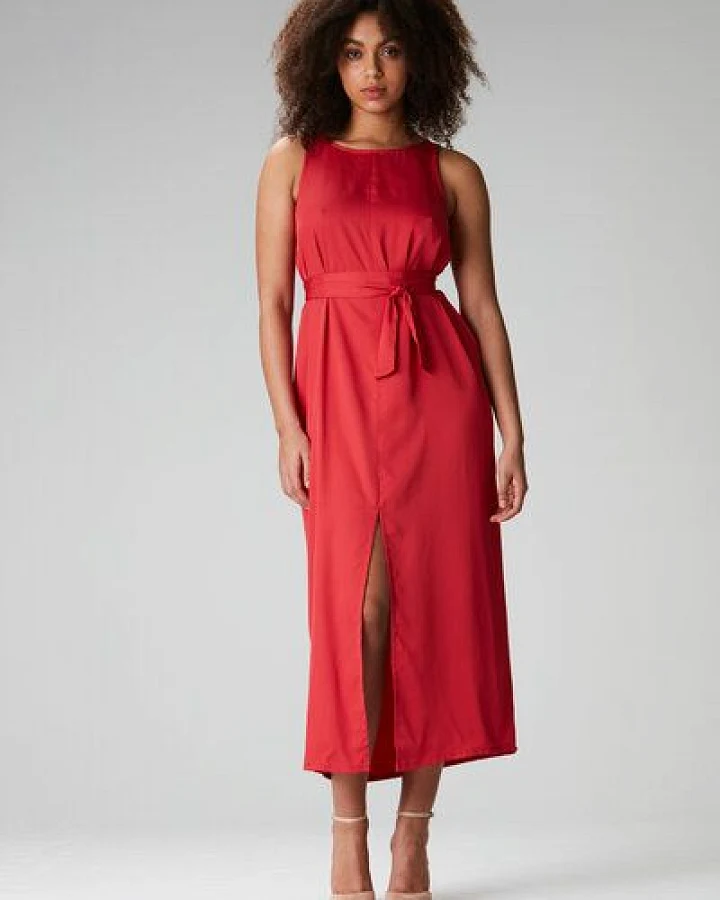 Studio Hertzberg Maxikleid Tulpinaa - elegantes Maxikleid mit Schlitz für Anlässe