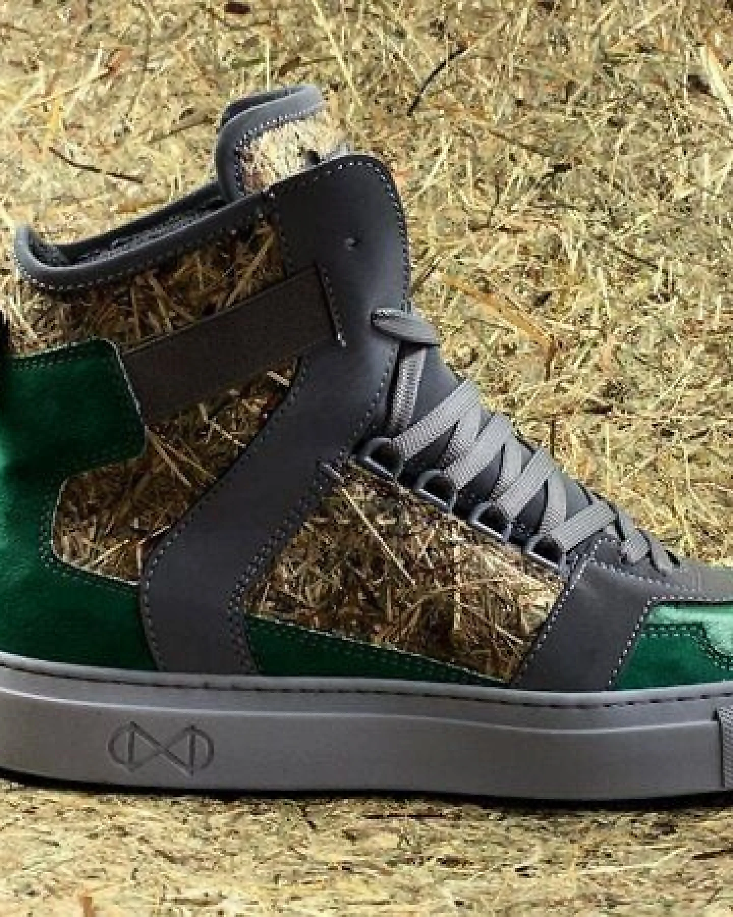 veganer hoher Sneaker aus Bio-Materialien "nat-2 Almwiese" grün – Ansicht 3