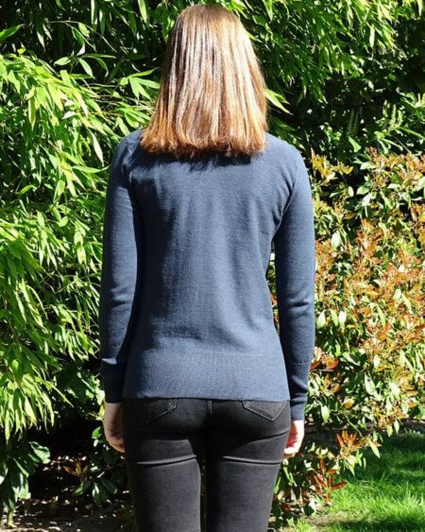 NATIVE SOULS Strick Short-Cardigan Damen - navy – Ansicht 4