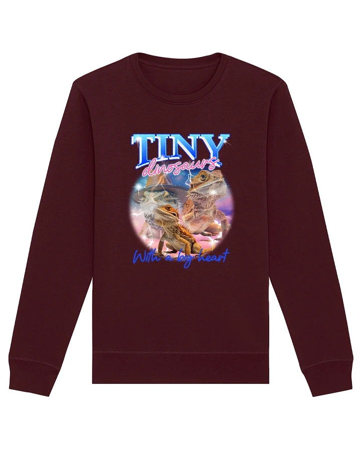 Oat Milk Club Damen vegan Sweatshirt Tiny Dinosaurs Burgundy