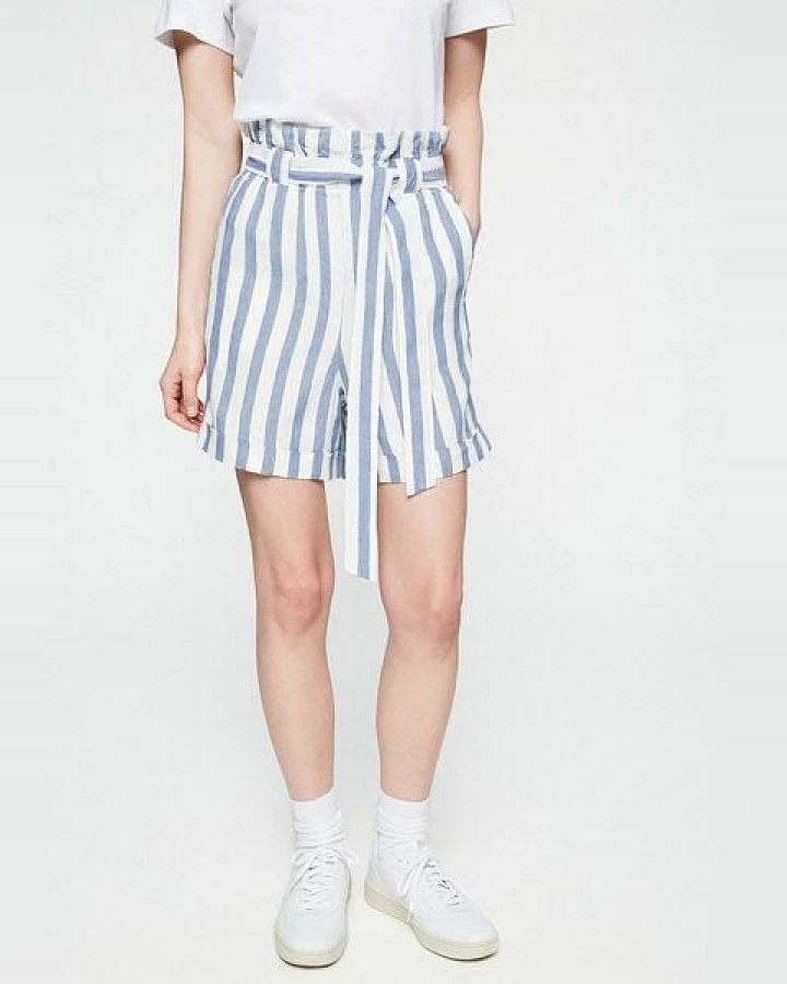 ARMEDANGELS ELIAA BLOCK STRIPE - Damen Shorts aus Bio-Leinen