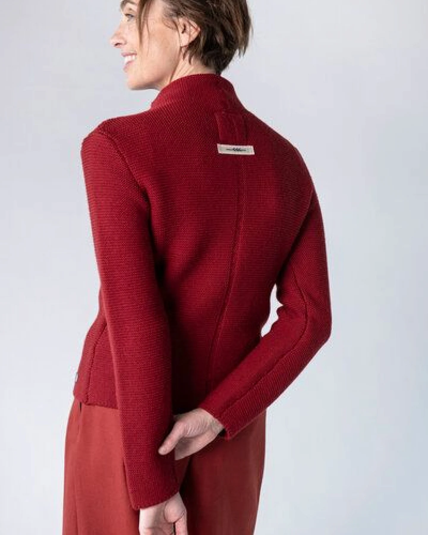 Grenz/gang Damen Strickjacke ELLY aus Schurwolle (kbT) - uni – Ansicht 3