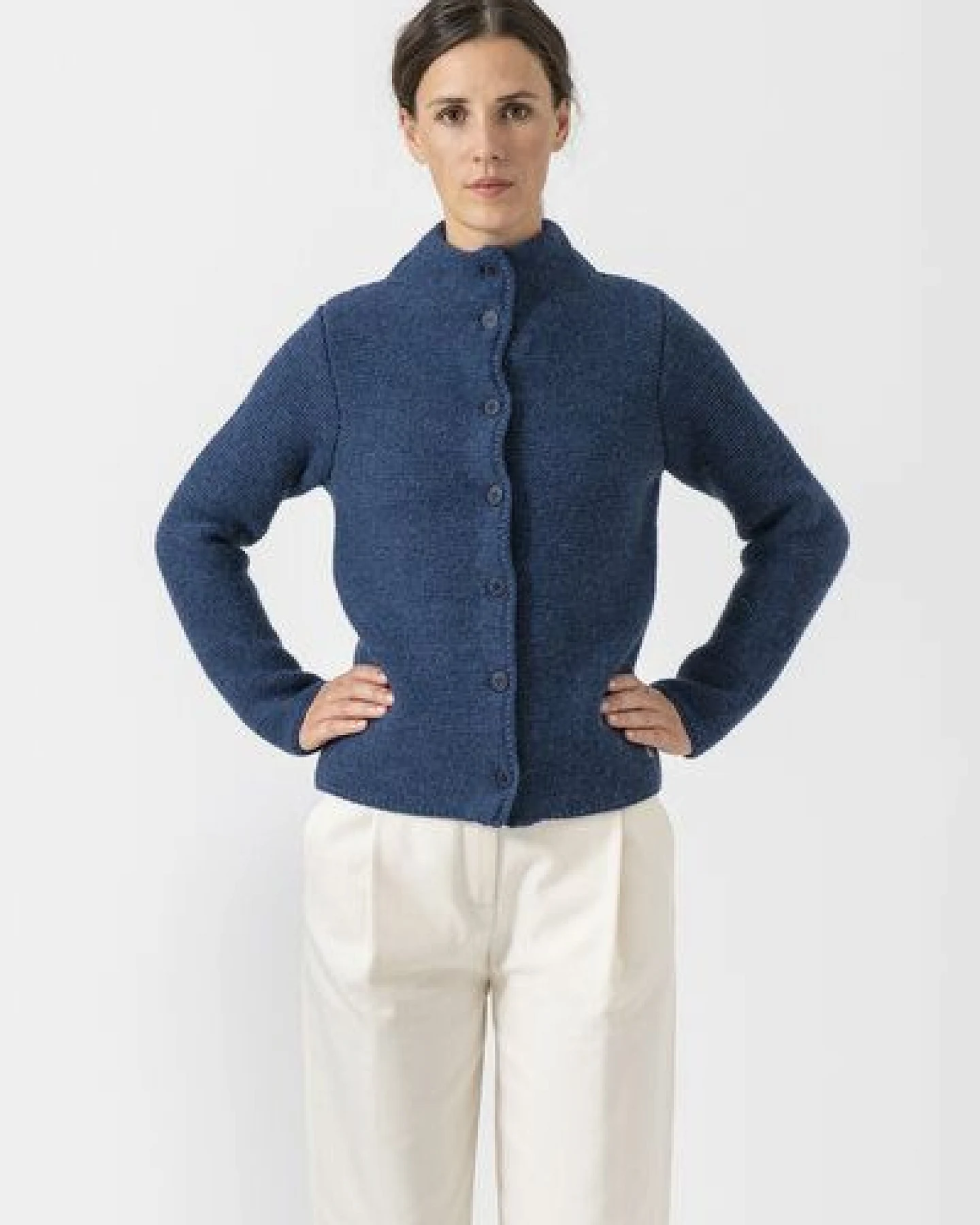 Grenz/gang Damen Strickjacke ELLY aus Schurwolle (kbT) - uni – Ansicht 4