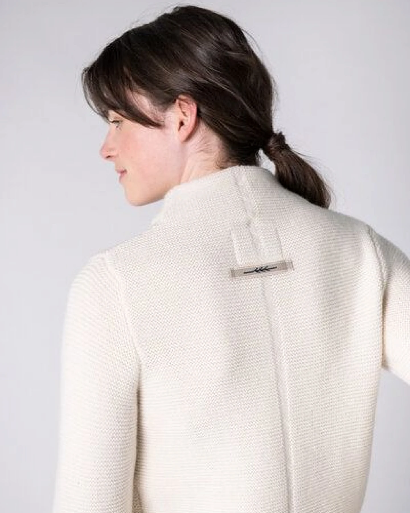 Grenz/gang Damen Strickjacke ELLY aus Schurwolle (kbT) - uni – Ansicht 3