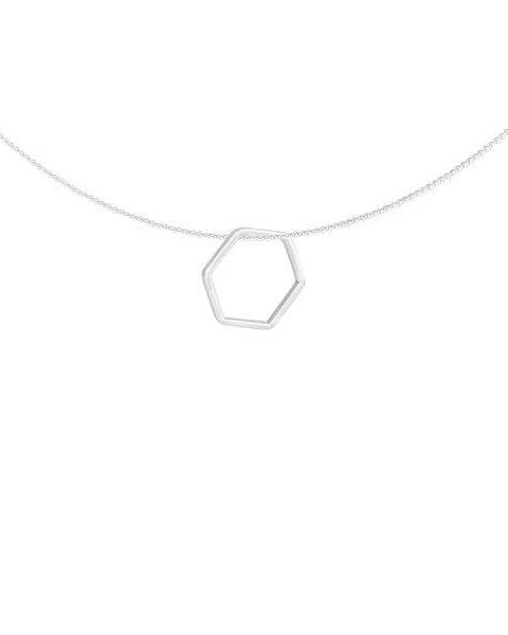 pakilia Silber Kette sechseckig Fair-Trade und handmade