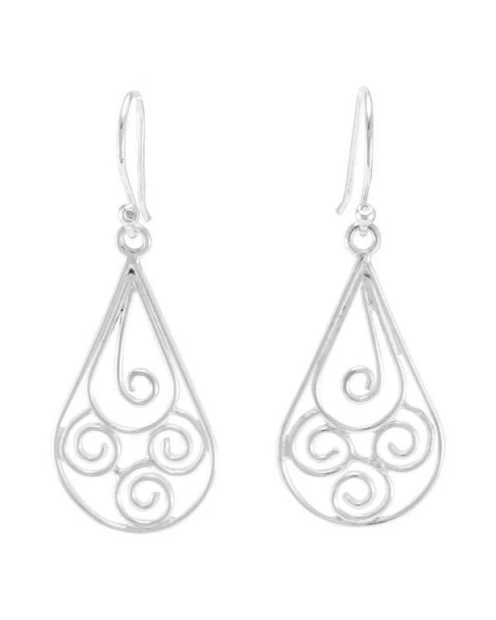 pakilia Silber Ohrringe Tropfen verspielt Fair-Trade und handmade