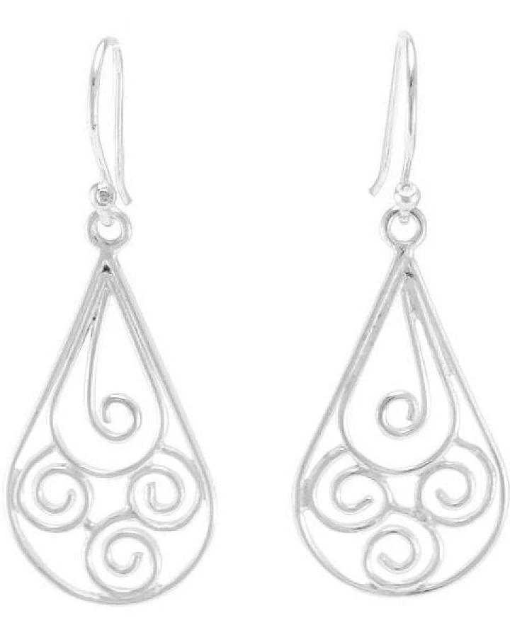 pakilia Silber Ohrringe Tropfen verspielt Fair-Trade und handmade
