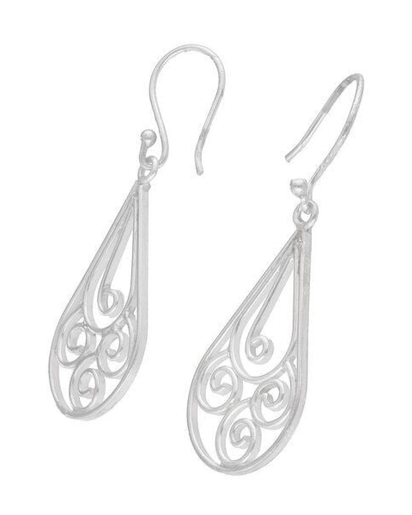 pakilia Silber Ohrringe Tropfen verspielt Fair-Trade und handmade – Ansicht 3