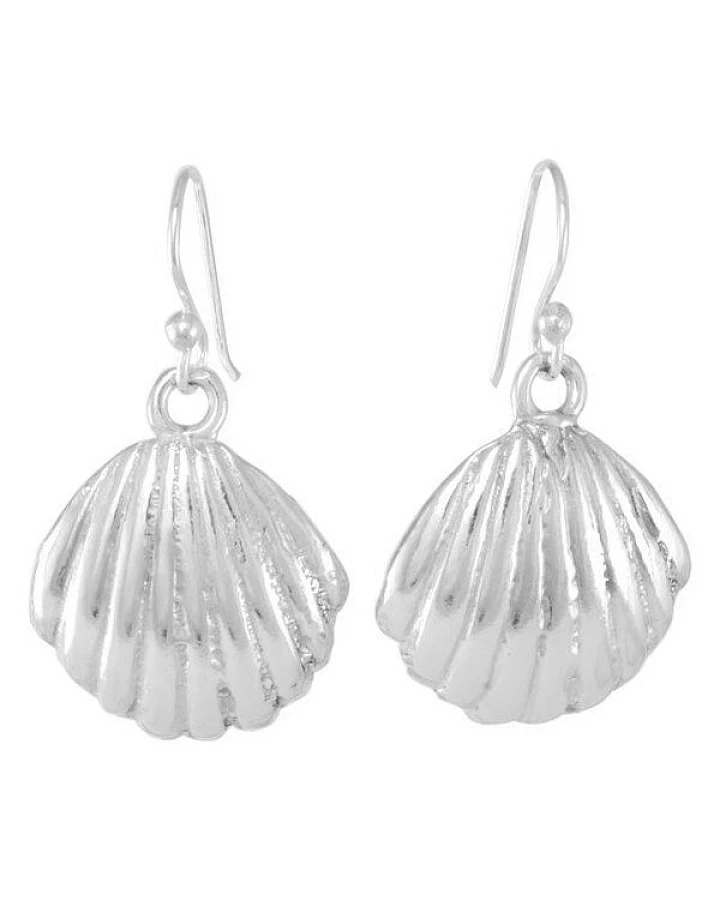 pakilia Silber Ohrringe Muschel Fair-Trade und handmade
