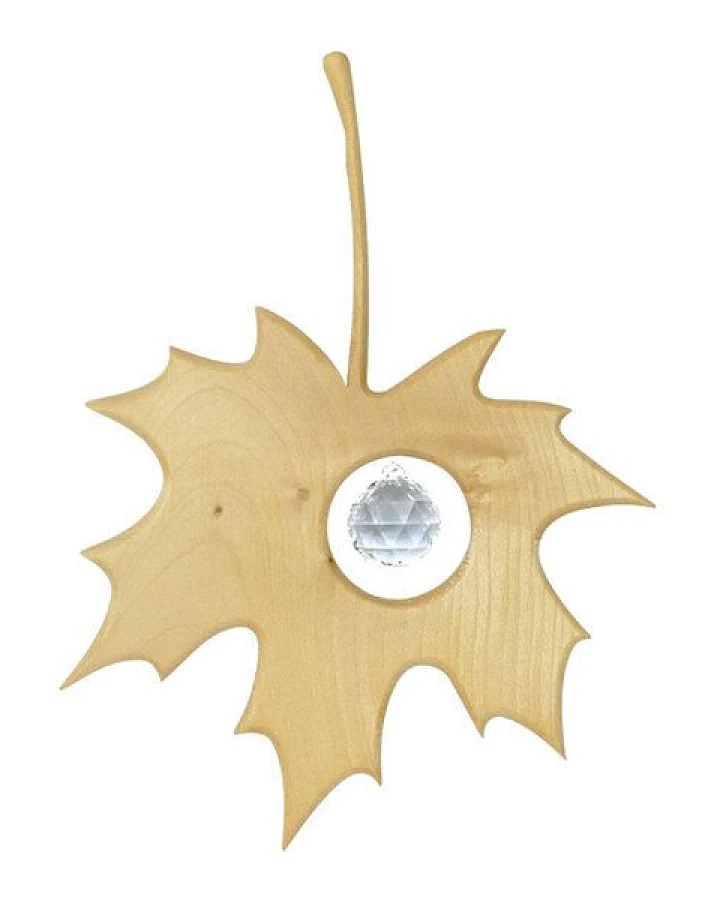 Mitienda Shop Fensterdeko - Ahornblatt mit Swarovski Kristall