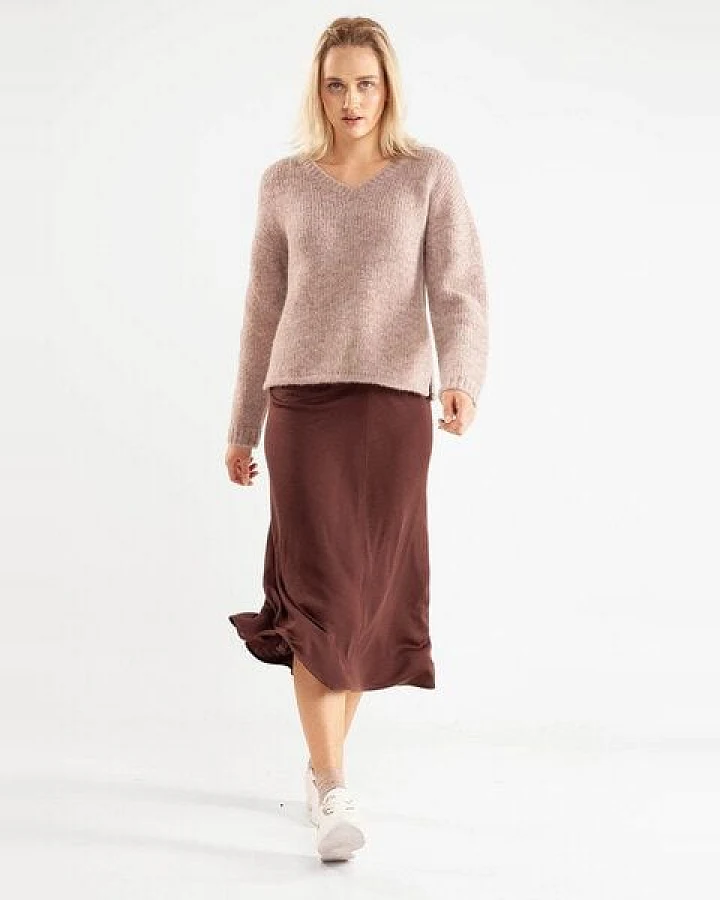Alma & Lovis Midi-Rock aus Tencel und Wolle