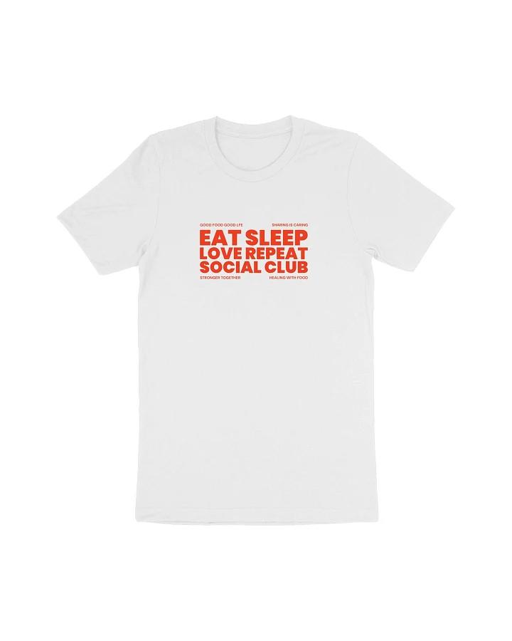 Oat Milk Club Damen vegan T-Shirt Eat Sleep Love Repeat Weiß