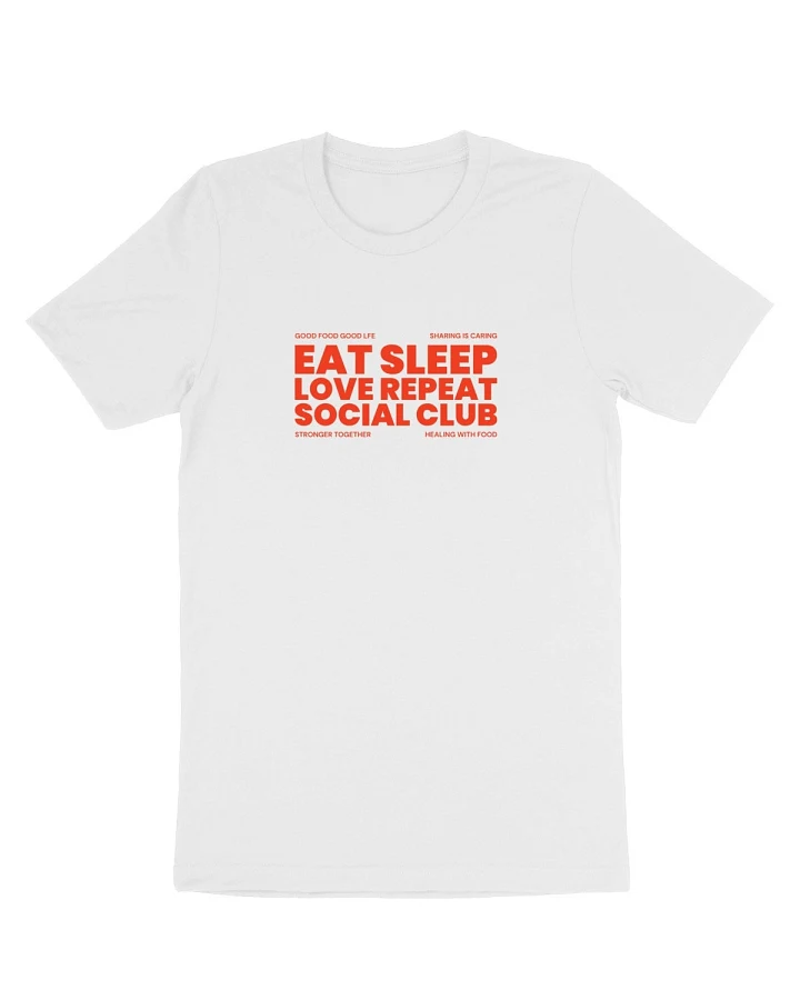 Oat Milk Club Damen vegan T-Shirt Eat Sleep Love Repeat Weiß