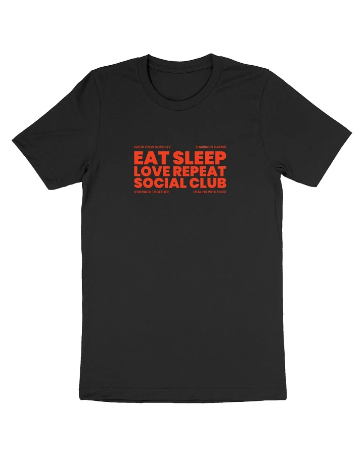 Oat Milk Club Damen vegan T-Shirt Eat Sleep Love Repeat Schwarz
