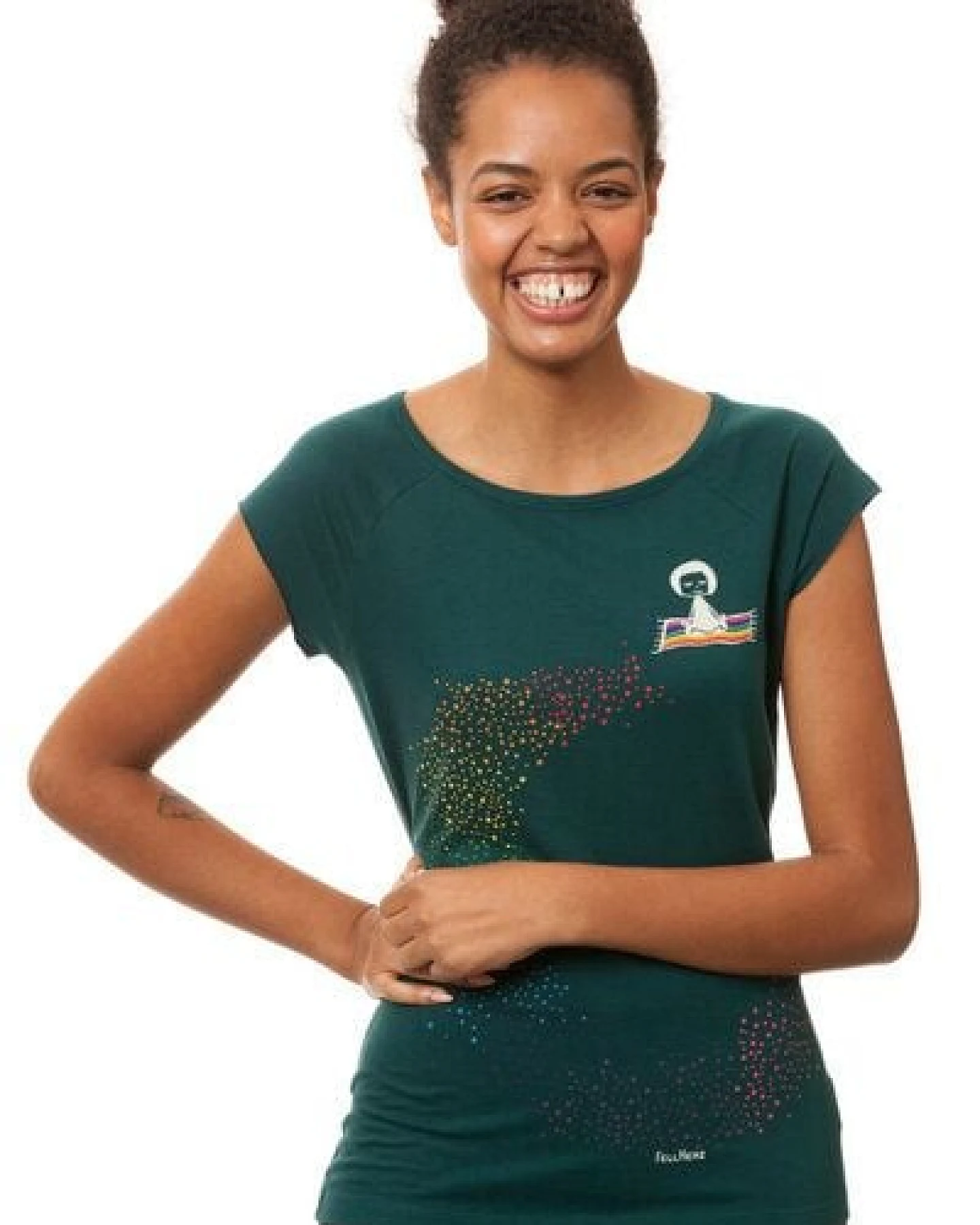 FellHerz Damen T-Shirt Ommm Bio Fair – Ansicht 4