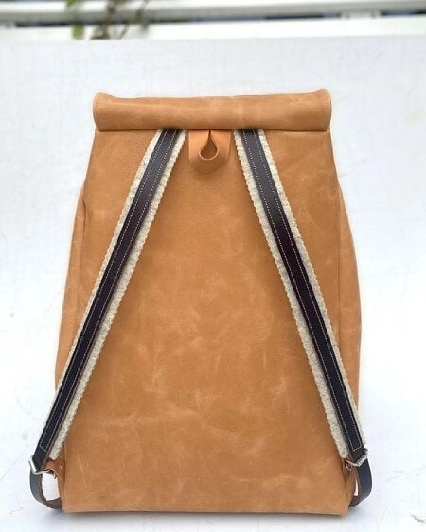 Snekkerbuks Wasserabweisender Lederrucksack / Laptoprucksack – Ansicht 4