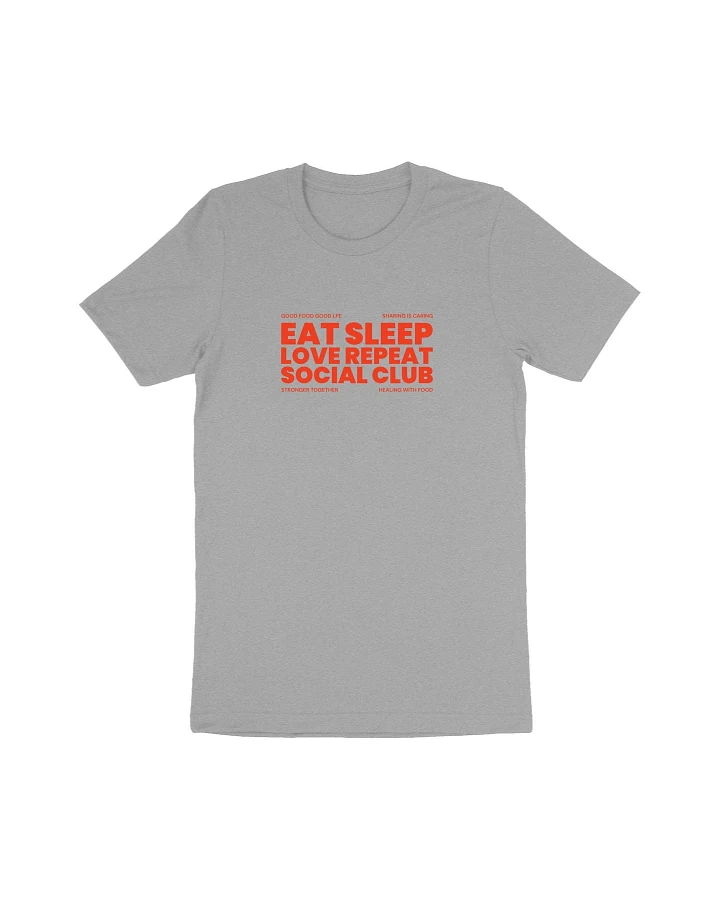 Oat Milk Club Damen vegan T-Shirt Eat Sleep Love Repeat Heather Grey
