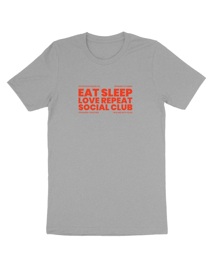 Oat Milk Club Damen vegan T-Shirt Eat Sleep Love Repeat Heather Grey
