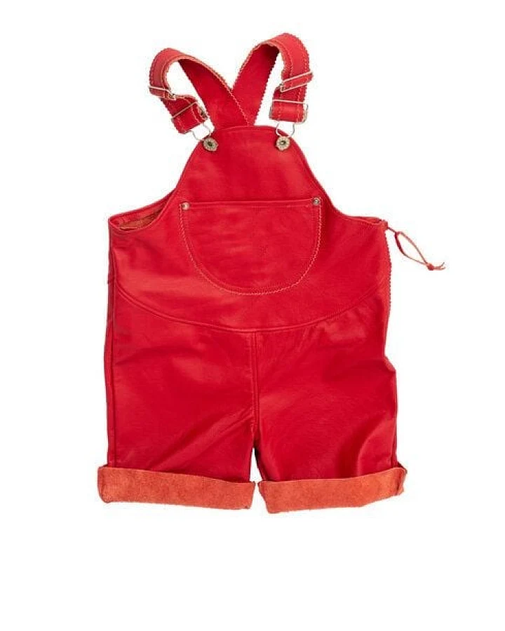 Snekkerbuks Kurze Latzhose aus Leder (2 - 8 Jahre)