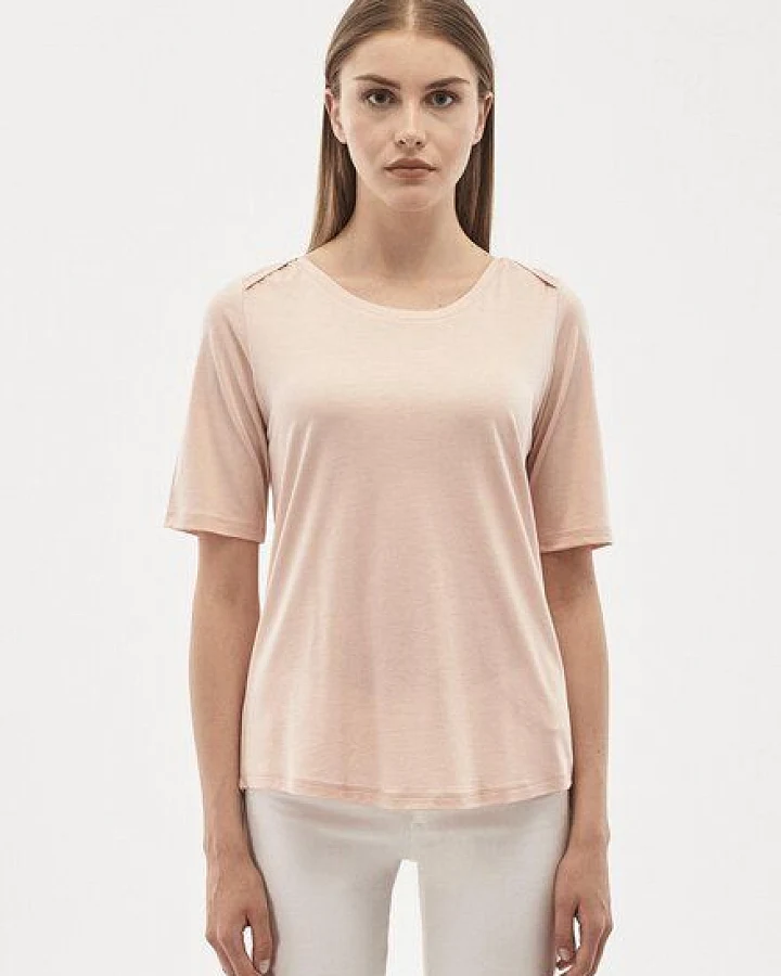 ORGANICATION T-shirt aus Tencel Baumwolle Mix mit halblangen Ärmeln