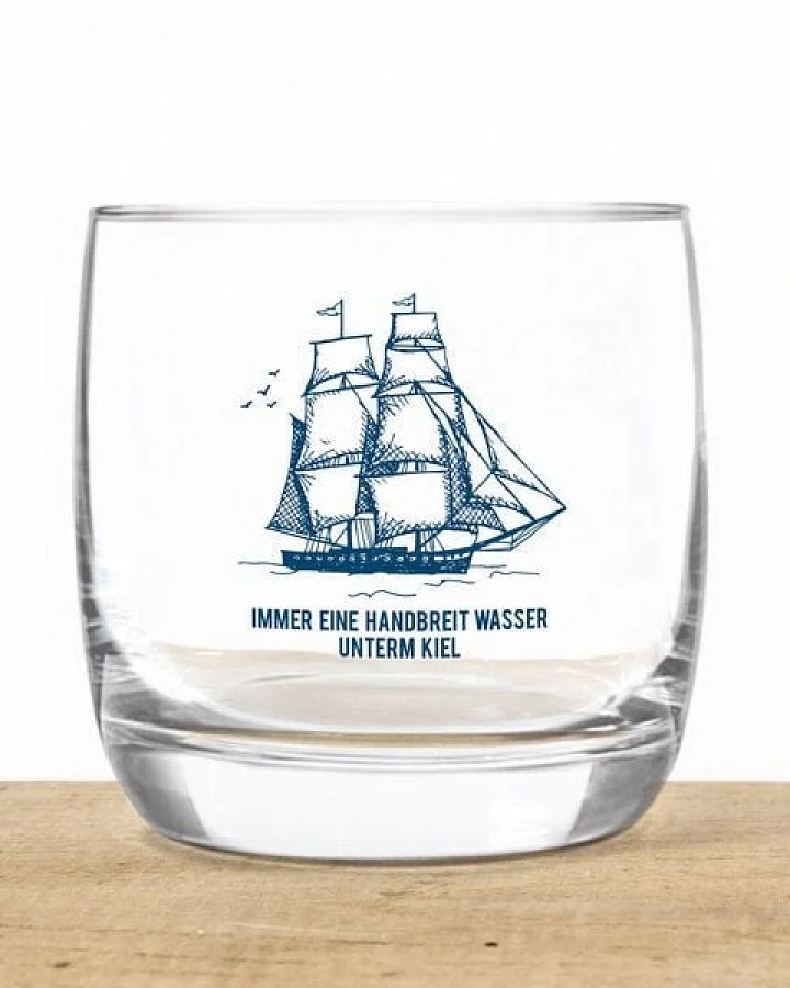Bow & Hummingbird Kristallglas "Wasser unterm Kiel"