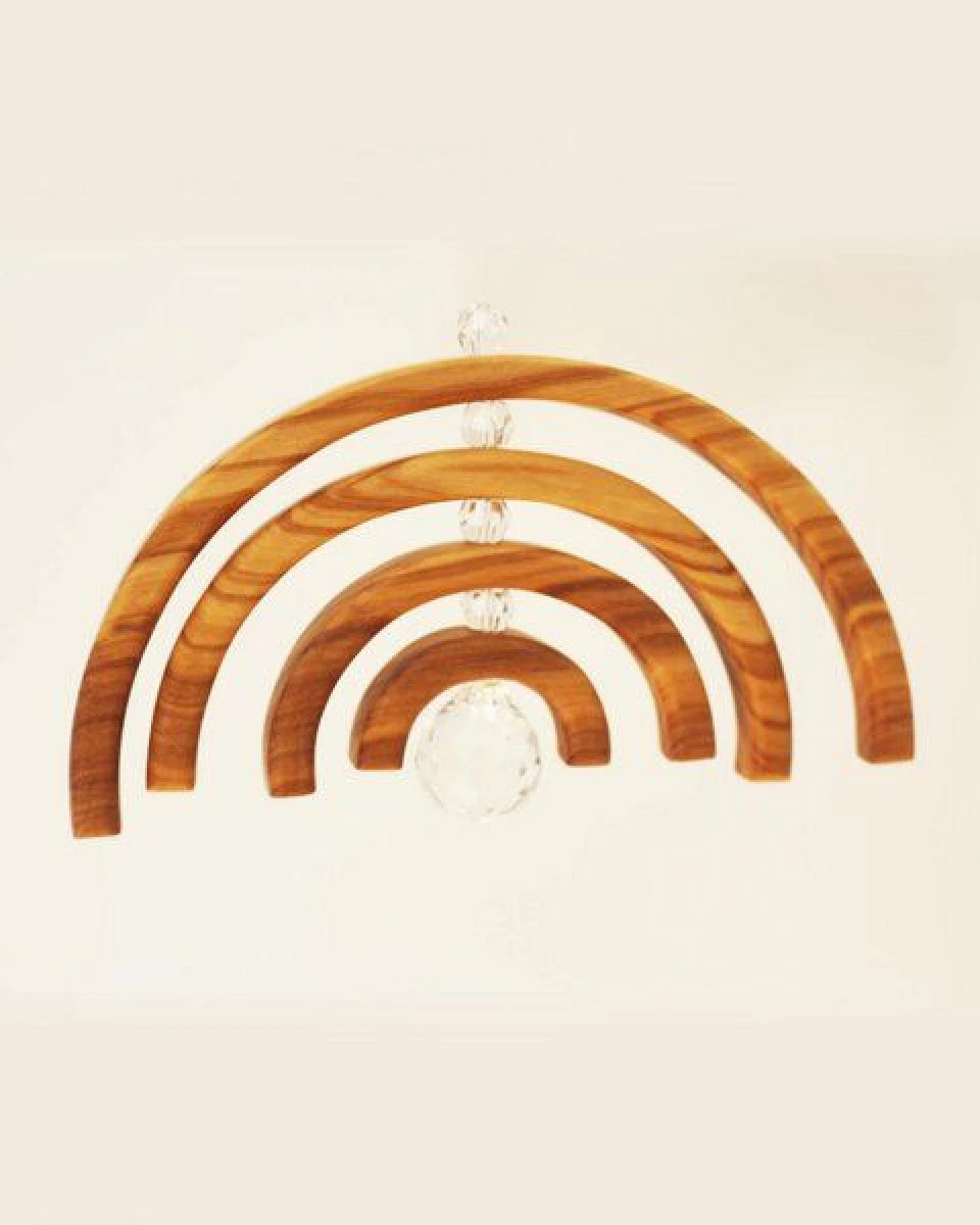 Mitienda Shop Regenbogen mit Bleikristallen |Fensterschmuck aus Holz – Ansicht 2