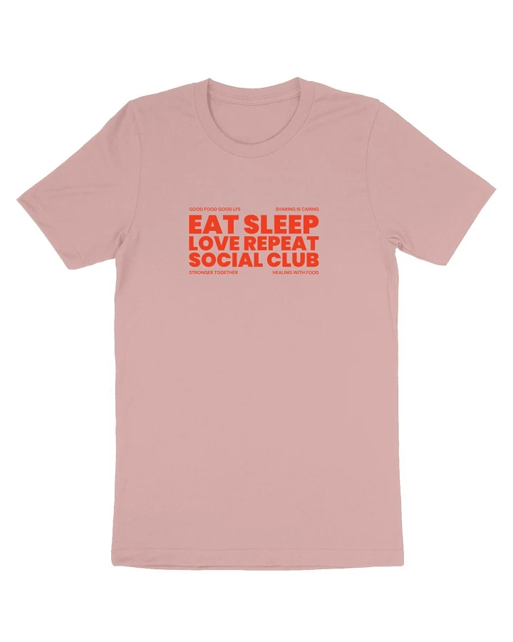 Oat Milk Club Damen vegan T-Shirt Eat Sleep Love Repeat Pink