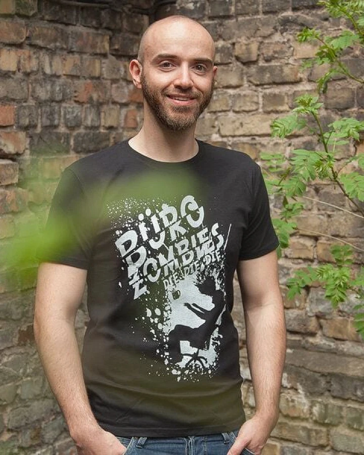 päfjes Büro Zombies die die die - Fair gehandeltes Männer T-Shirt - Black