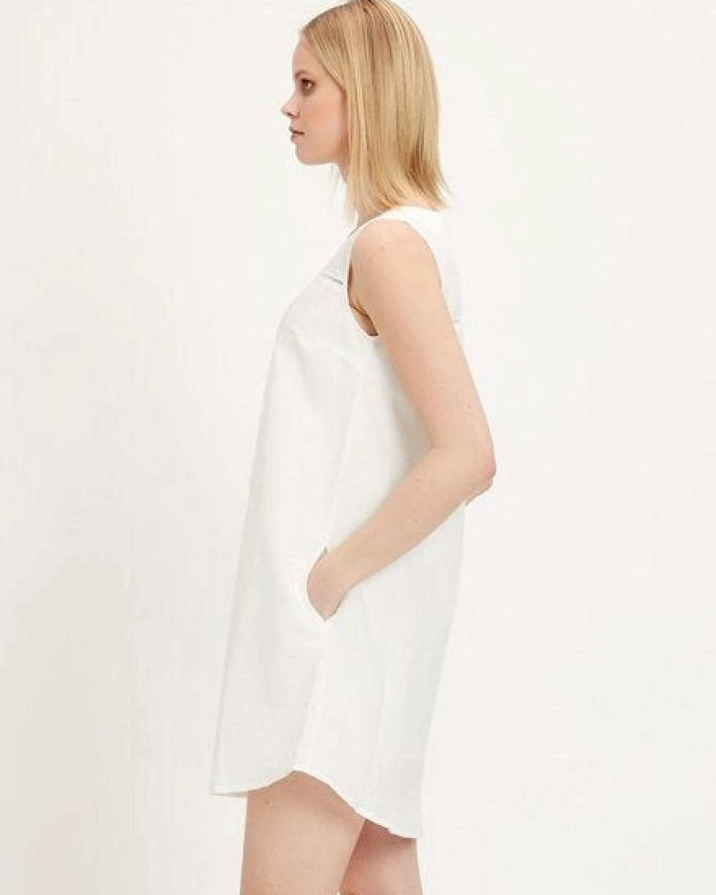 ORGANICATION Kleid aus Leinen-Mix – Ansicht 3