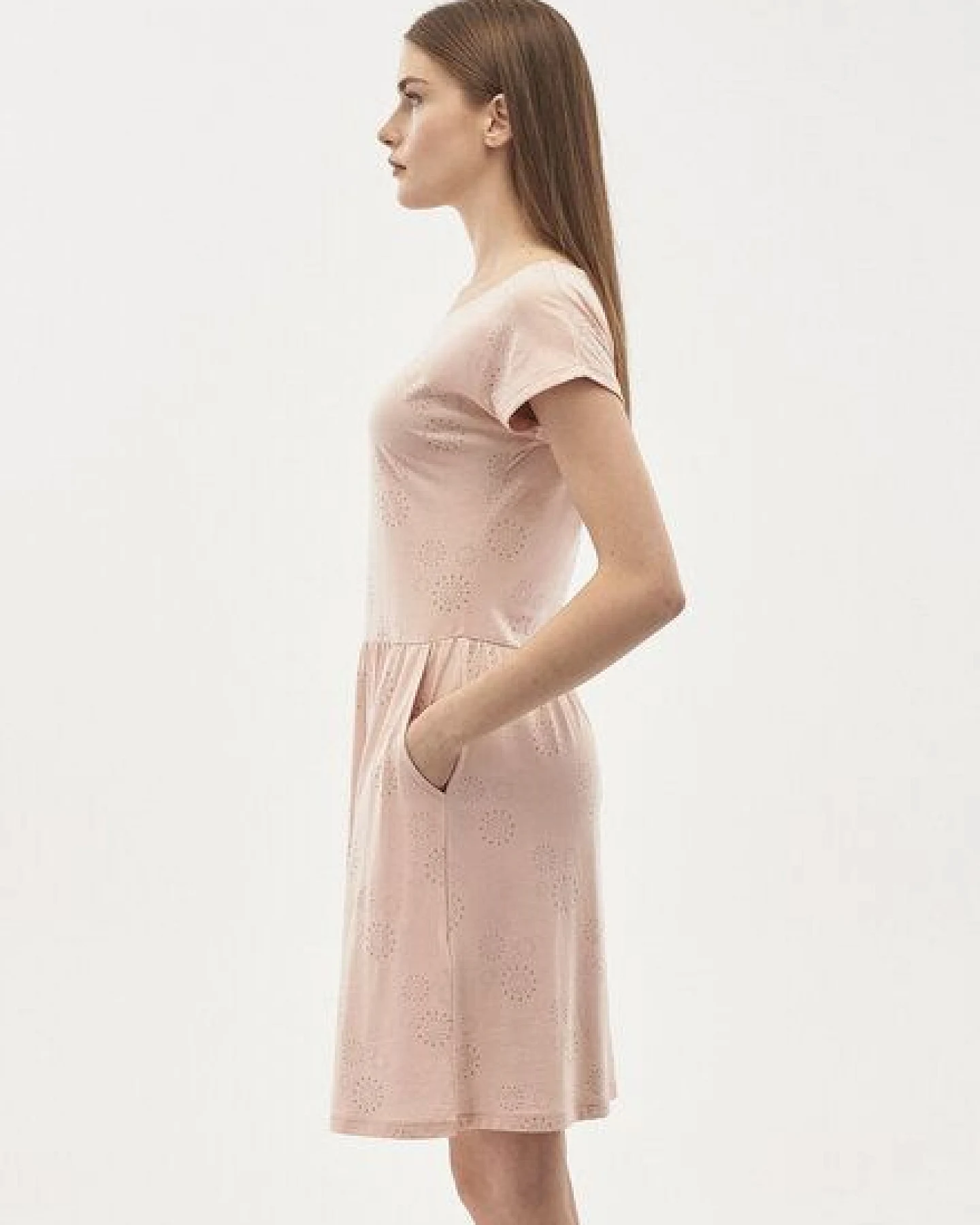 ORGANICATION Kleid aus TENCEL Lyocell-Mix mit Allover-Print – Ansicht 3