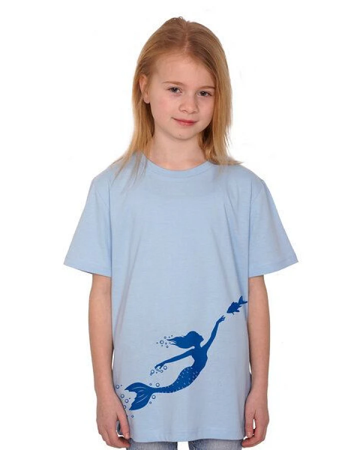 HANDGEDRUCKT "Meerjungfrau" Unisex Kinder T-Shirt
