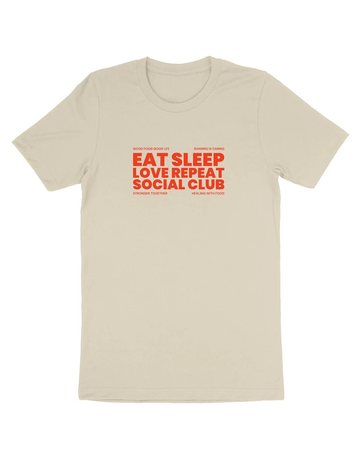 Oat Milk Club Damen vegan T-Shirt Eat Sleep Love Repeat Natural