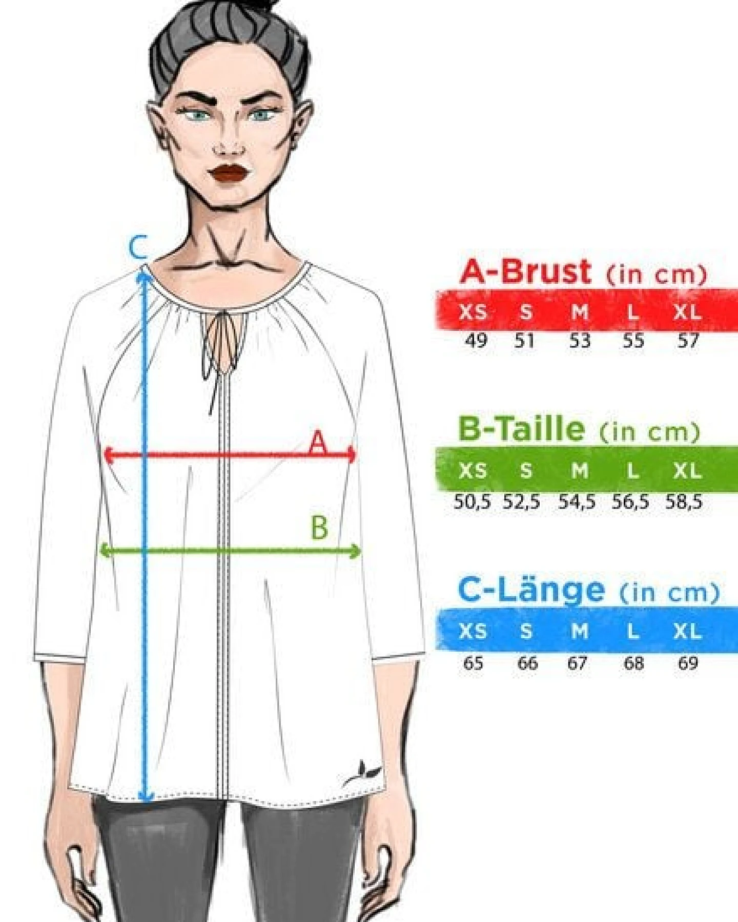 ORGANICATION Bluse aus TENCEL Lyocell mit 3/4 Ärmeln – Ansicht 4