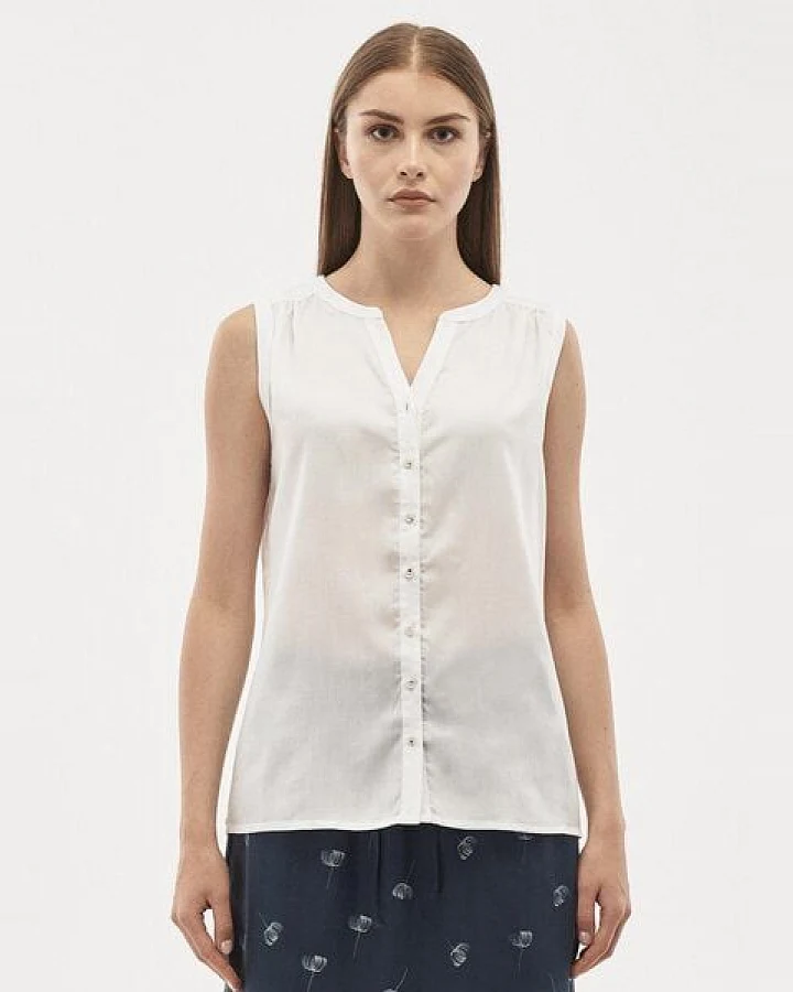 ORGANICATION Bluse aus TENCEL Lyocell mit durchgehender Knopfleiste