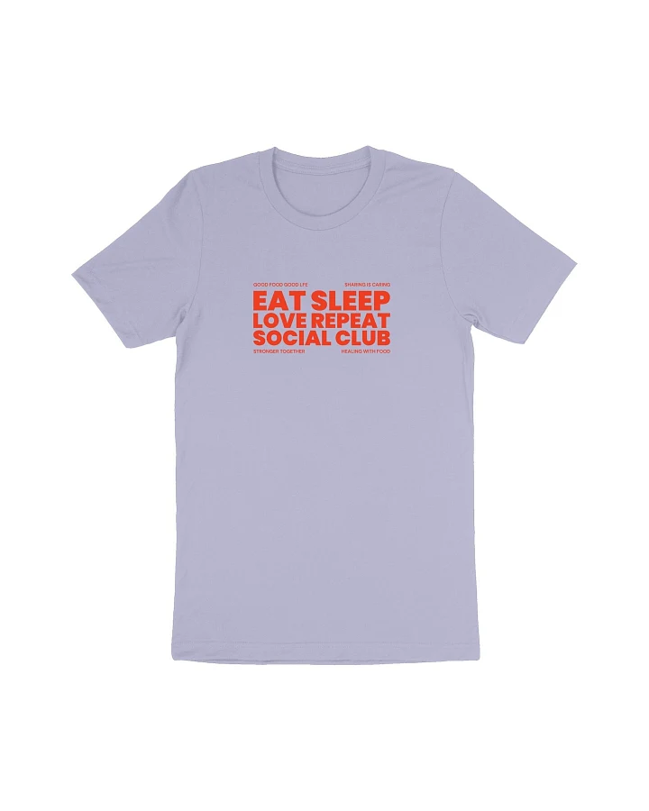 Oat Milk Club Damen vegan T-Shirt Eat Sleep Love Repeat Lavendel