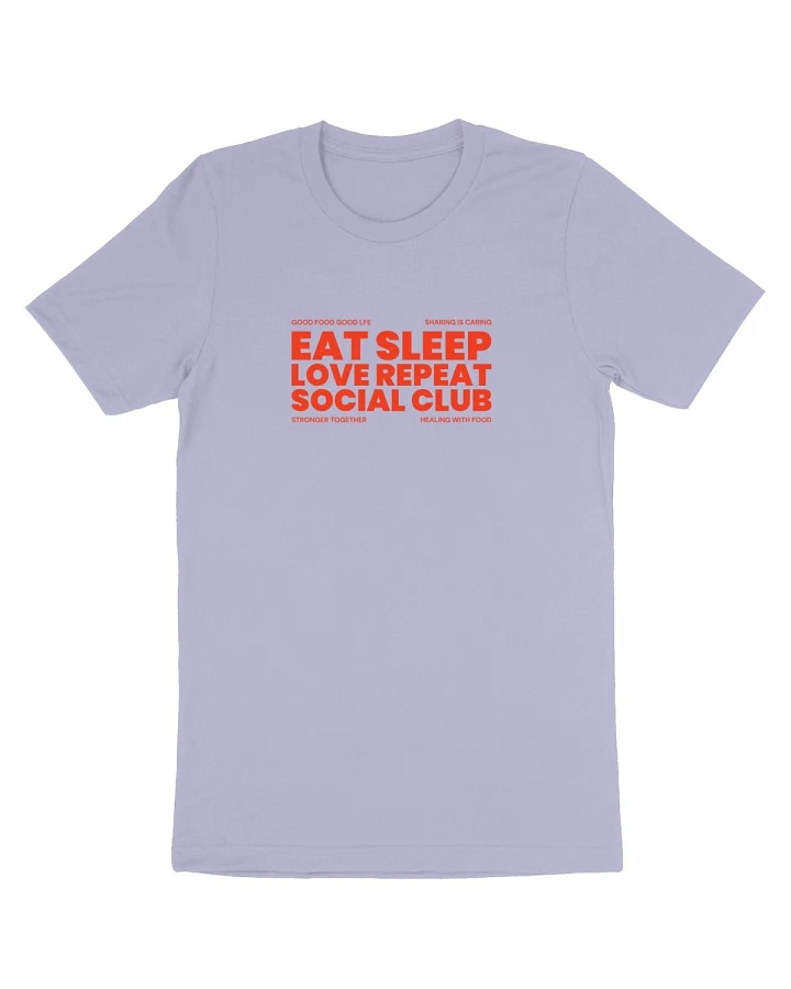 Oat Milk Club Damen vegan T-Shirt Eat Sleep Love Repeat Lavendel