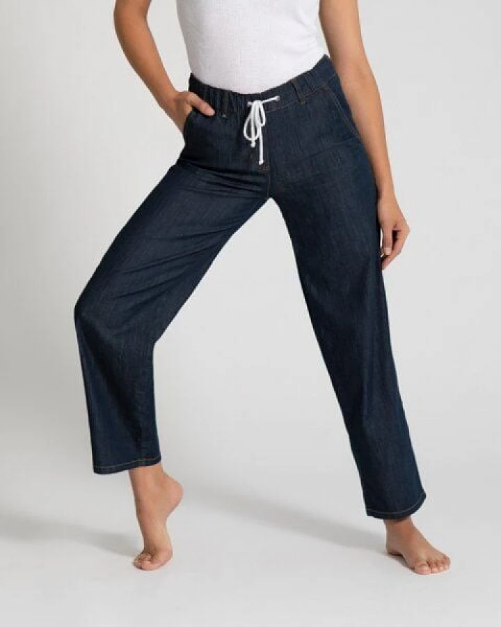 Feuervogl Mala Jogpants LIGHTDENIM classic blue VERKÜRZT