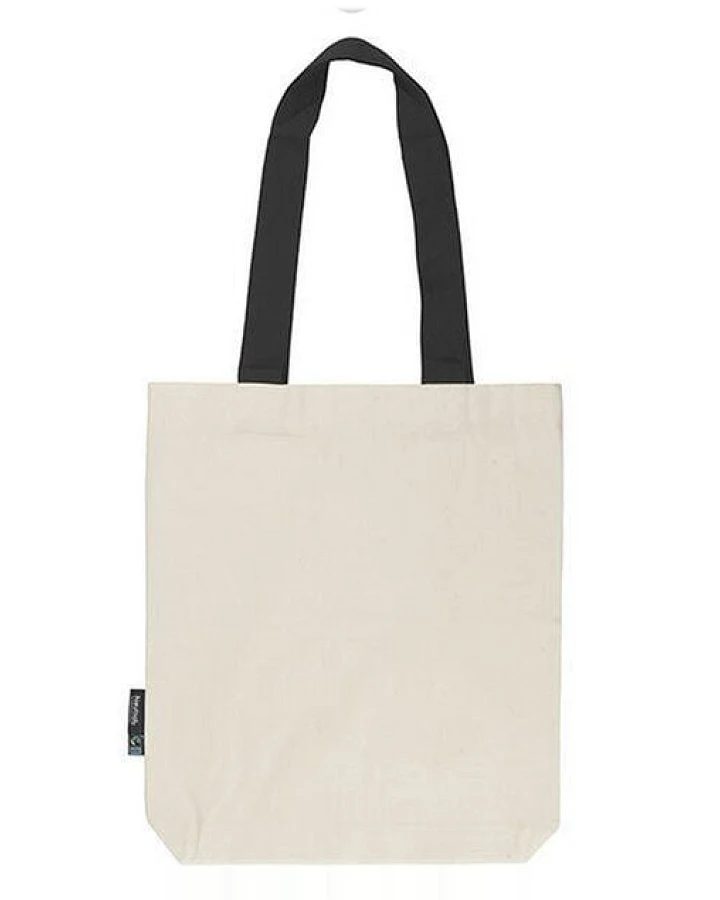 Neutral® Baumwolltasche Einkaufstasche Shopper Kontrastfarbene Henkel