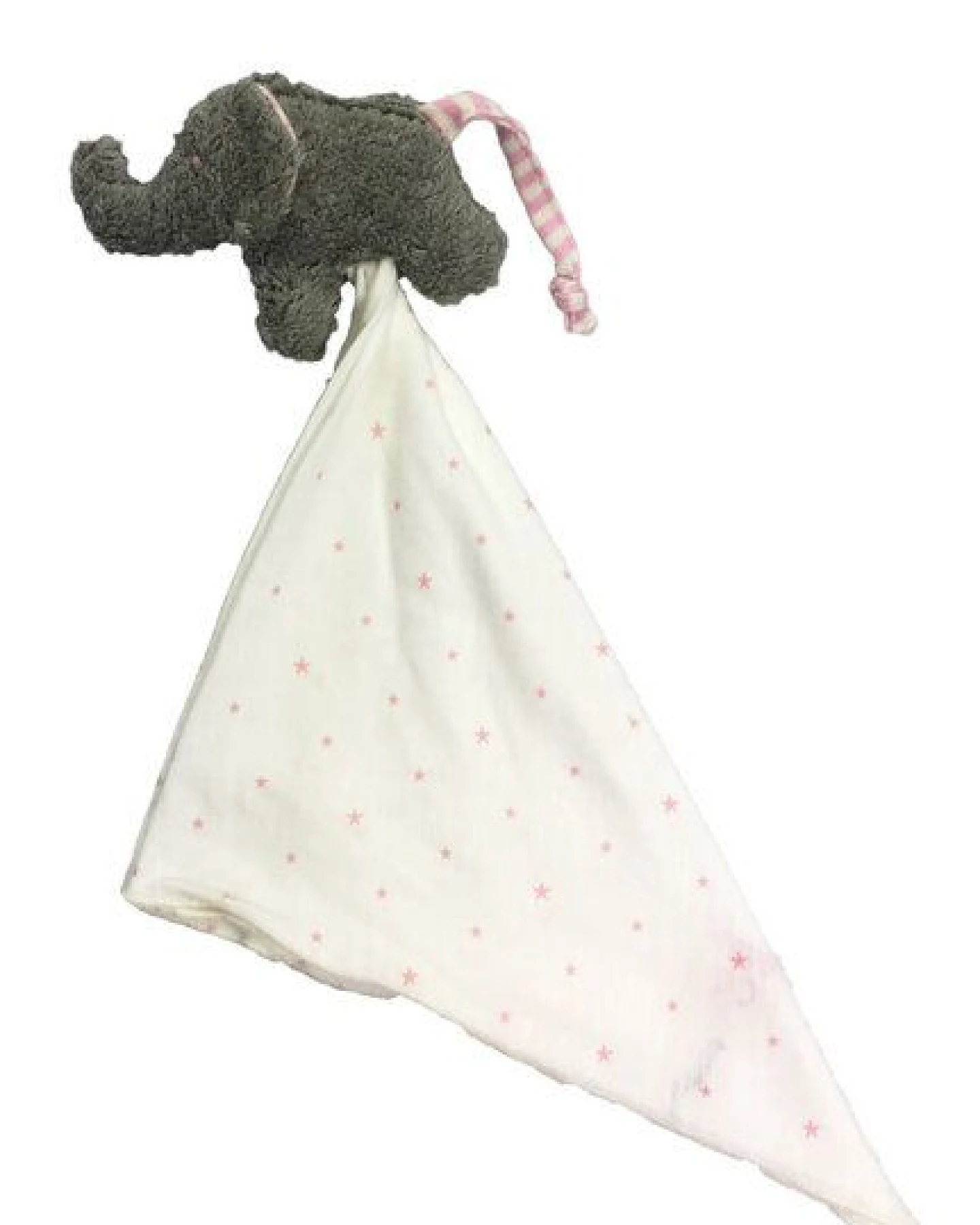 Pat und Patty Personalistertes Schmusetuch/Schnuffeltuch Greifling "Elefant" ,ELT-26, Farbe :grau, aus Bio-Baumwolle kbA – Ansicht 2