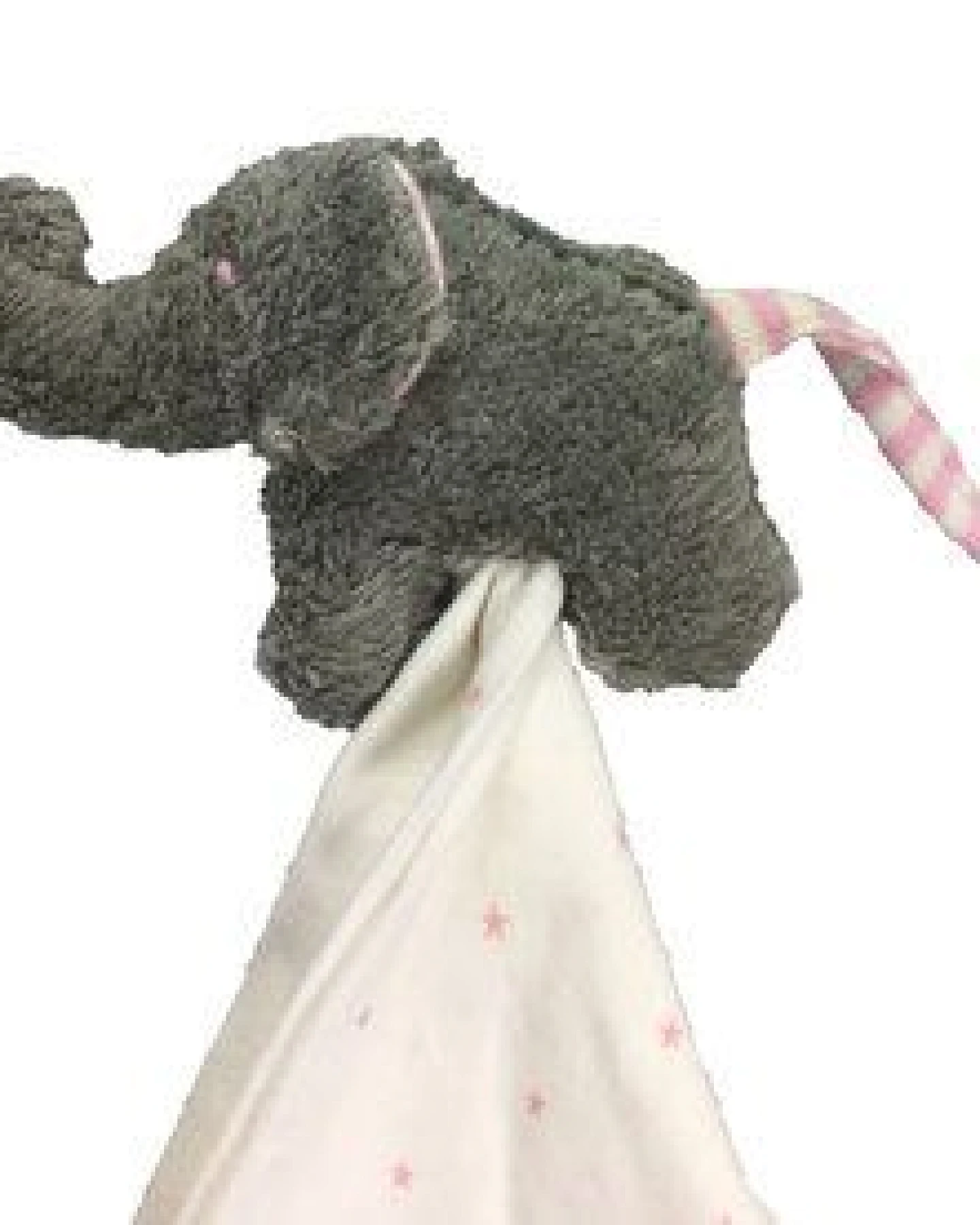 Pat und Patty Personalistertes Schmusetuch/Schnuffeltuch Greifling "Elefant" ,ELT-26, Farbe :grau, aus Bio-Baumwolle kbA – Ansicht 3