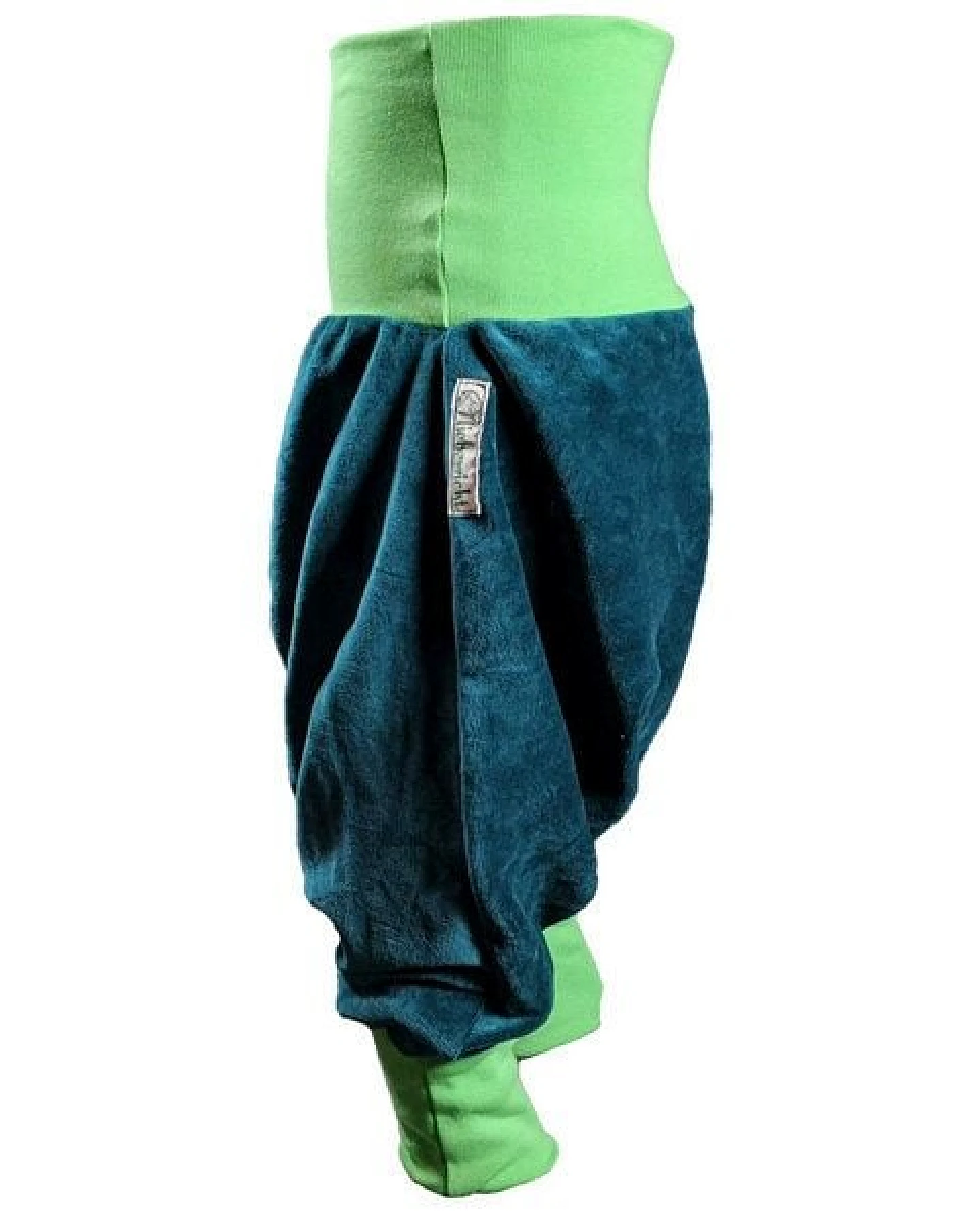Yogahose Pumphose liebewicht Bio Nicki petrol Bündchenfarbe nach Wahl – Ansicht 3
