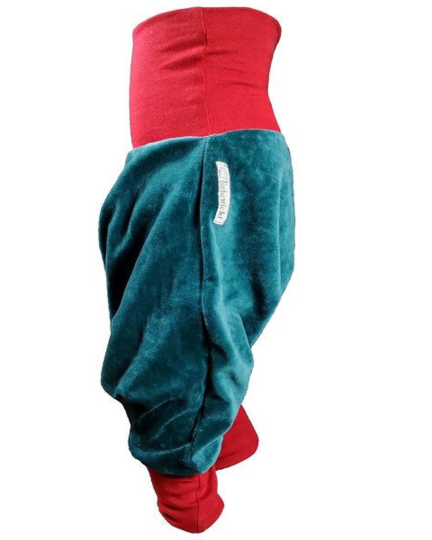 Yogahose Pumphose liebewicht Bio Nicki petrol Bündchenfarbe nach Wahl – Ansicht 3