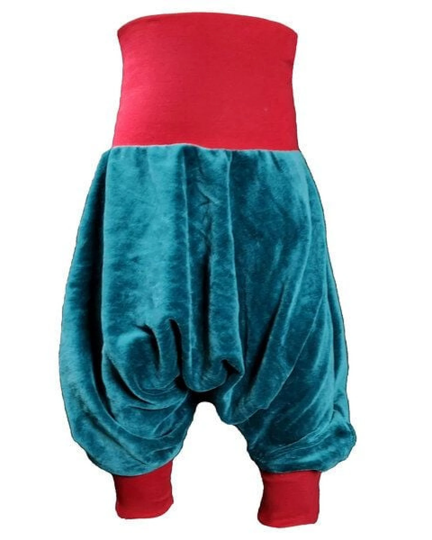 Yogahose Pumphose liebewicht Bio Nicki petrol Bündchenfarbe nach Wahl – Ansicht 4