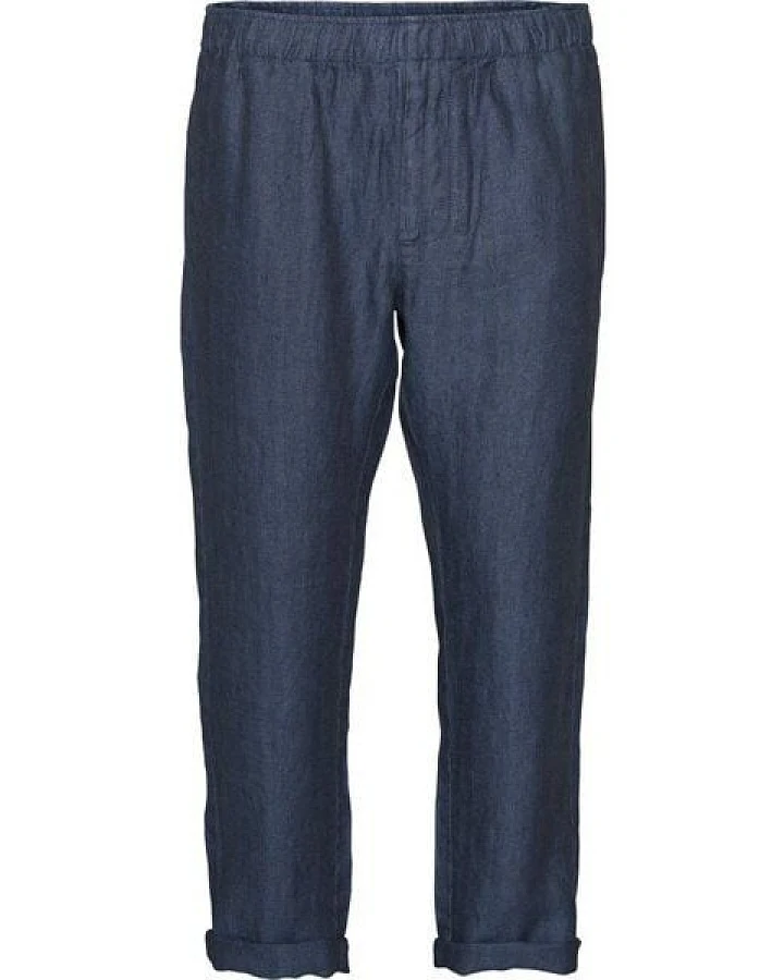KnowledgeCotton Apparel Loose Pant Fishbone Leinen-Struktur