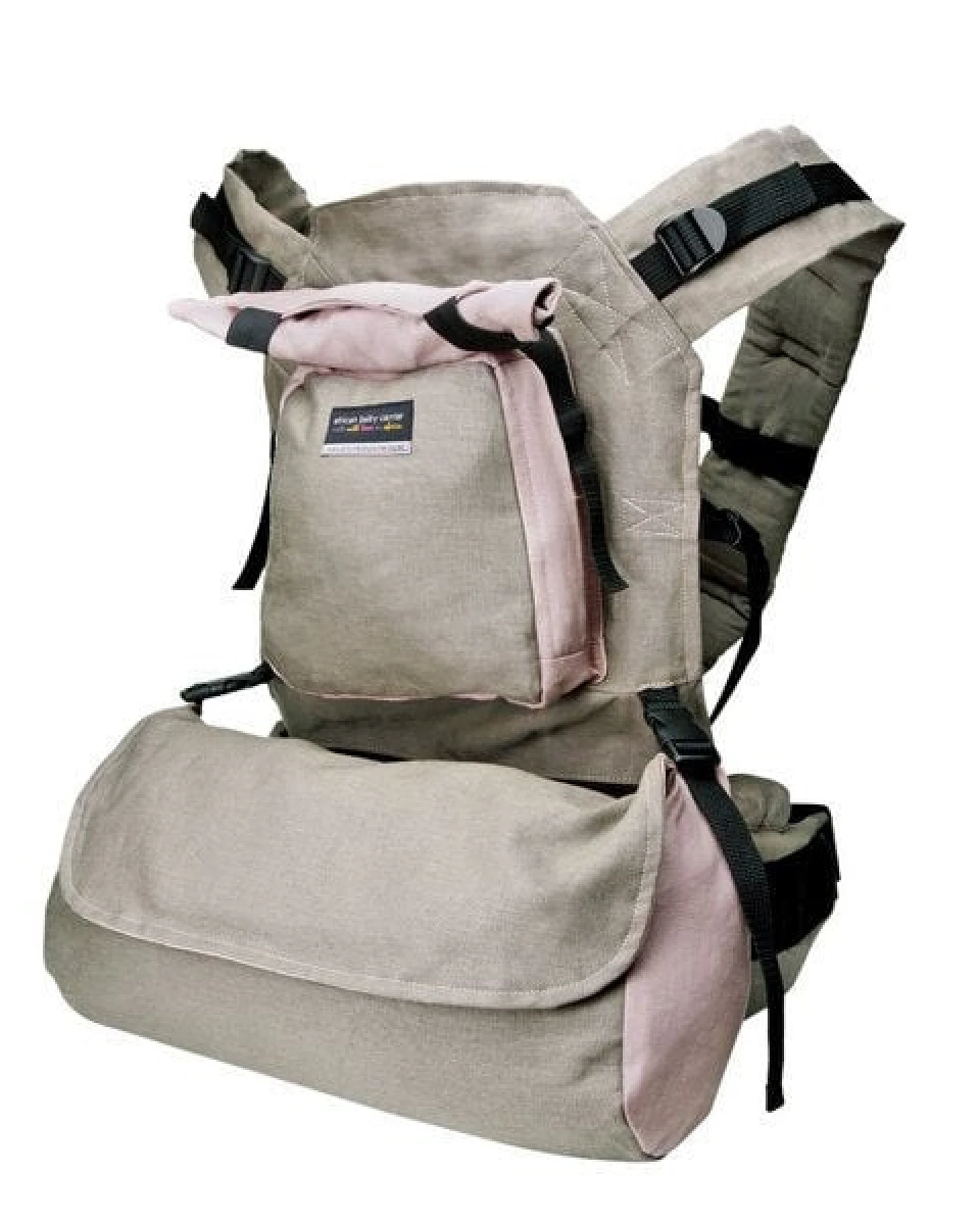 Babytrage aus Hanf - African Baby Carrier - Taupe – Ansicht 2