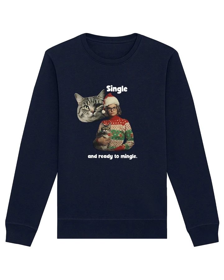 Oat Milk Club Damen vegan Sweatshirt Single And Ready To Mingle Marineblau