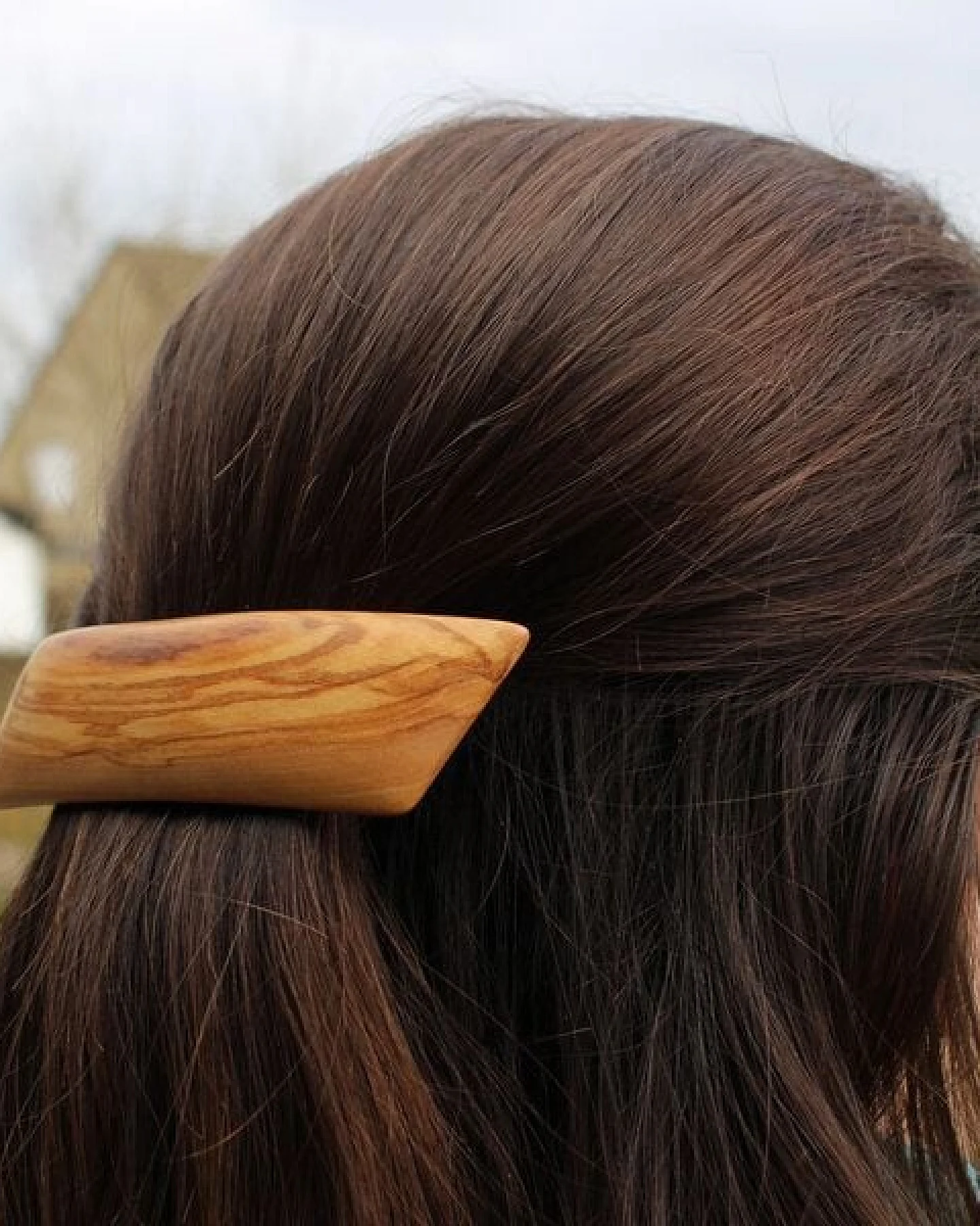 Mitienda Shop Haarspange aus Holz, Natürlicher Haarschmuck – Ansicht 4