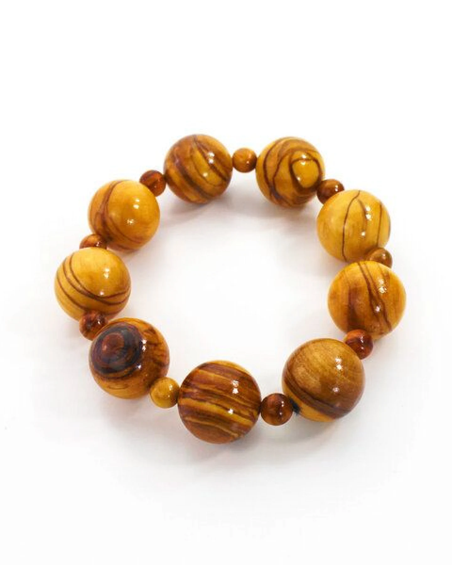Mitienda Shop Armband aus Holz Perlen - Holzschmuck – Ansicht 2